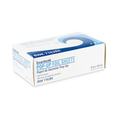 Standard Aluminum Foil Pop-Up Sheets, 63 Gauge, 9 x 10.75, 500/Box, 6 Boxes/Carton