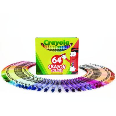 Classic Color Crayons, Classic Flip-Top Box With Built-In Sharpener, Regular Size, 0.31" x 3.63", 64 Assorted Colors, 64/Pack
