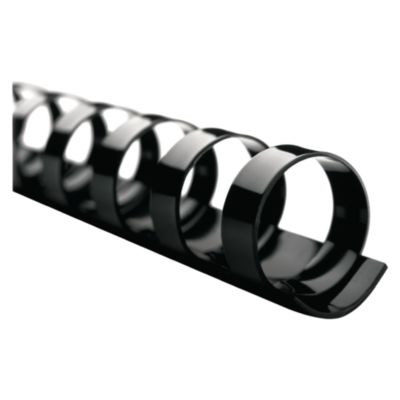 Combbind Standard Spines For 11 x 8.5 Documents, 19 Rings, 0.38" (60-Sheet) Capacity, Black, 100/Box
