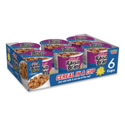 Breakfast Cereal, Raisin Bran Crunch, Single-Serve 2.8 Oz Cup, 6/Box