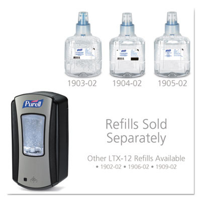 Ltx-12 Touch-Free Dispenser, 1,200 Ml, 5.75 x 4 x 10.5, Black/Chrome