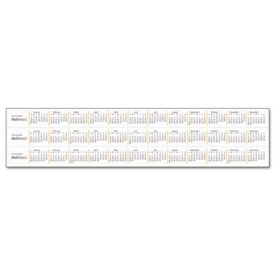 Wallmates Self-Adhesive Dry Erase Monthly Planning Surfaces, 36 X 24, White/Gray/Orange Sheets, Undated