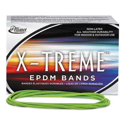 X-Treme Rubber Bands, Size 117b, 0.08" Gauge, Lime Green, 1 Lb Box, 200/Box