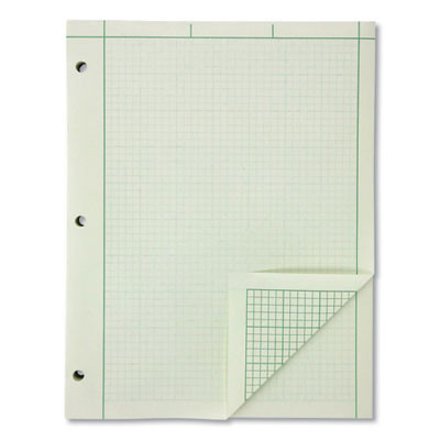 Evidence Engineer's Computation Pad, Quadrille Rule (5 Sq/In, 1 Sq/In), (200) Green-Tint 8.5 x 11 Sheets