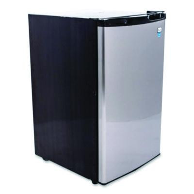 4.4 Cu.Ft. Auto-Defrost Refrigerator, 19.25 X 22 X 33, Black With Stainless Steel Door
