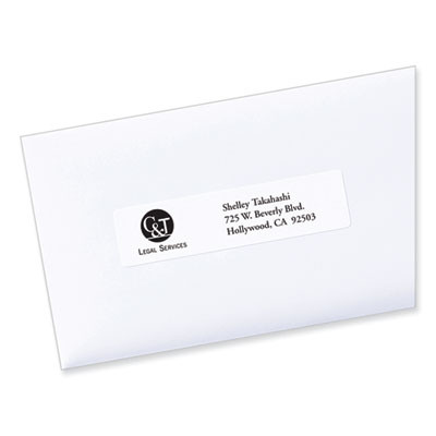 Labels, Laser Printers, 1 X 4, White, 20/Sheet, 100 Sheets/Box