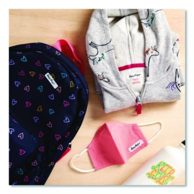 No-Iron Fabric Labels, 0.5 x 1.75, White, 18/Sheet, 3 Sheets/Pack