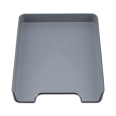 Fusion Letter Tray, 1 Section, Letter Size Files, 9.75" x 12.5" x 1.75", Black