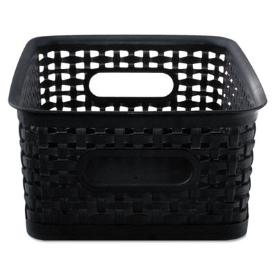 Weave Bins, 9.88 X 7.38 X 4, Black, 3/Pack
