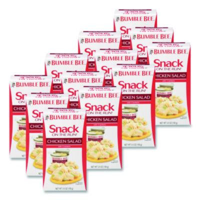 Snack On The Run Chicken Salad With Crackers, 3.5 Oz Pack, 12/Carton