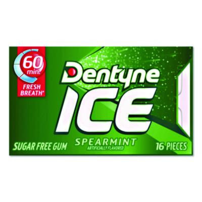 Sugarless Gum, Spearmint, 16 Pieces/Pack, 9 Packs/Box