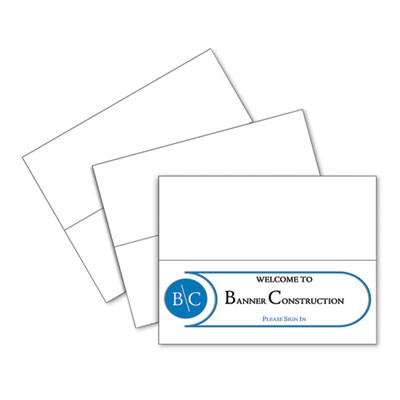 Scored Tent Cards, 4.25 X 11, White,1 Card/Sheet, 50 Sheets/Box