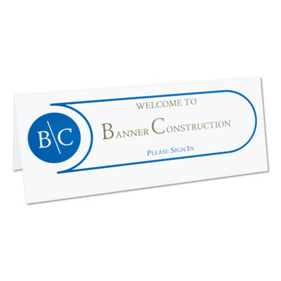 Scored Tent Cards, 4.25 X 11, White,1 Card/Sheet, 50 Sheets/Box