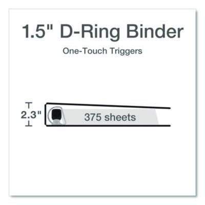 Premier Easy Open Clearvue Locking Slant-D Ring Binder, 3 Rings, 1.5" Capacity, 11 X 8.5, White