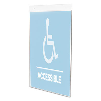 Classic Image Single-Sided Wall Sign Holder, Plastic, 11 X 17 Insert, Clear