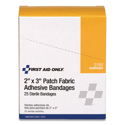 Heavy Woven Adhesive Bandages, Strip, 2 X 3, 25/Box