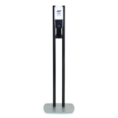 Es10 Dispenser Floor Stand With Automatic Hand Sanitizer Dispenser, 15.56 x 11.75 x 51.82, Graphite