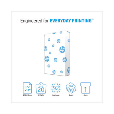 Office20 Paper, 92 Bright, 20 Lb Bond Weight, 8.5 x 14, White, 500/Ream