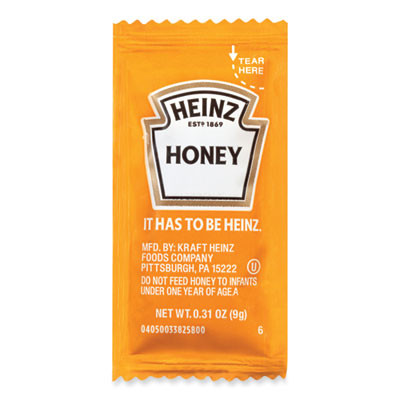 Single Serve Honey, 0.31 Oz  Individually Wrapped, 200/Carton