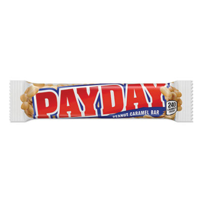 Payday Chewy Candy Bars, Peanut Caramel, 1.85 Oz, 24/Box
