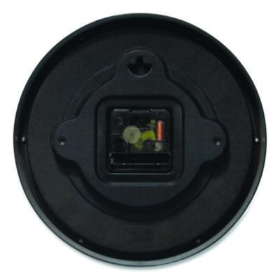 Metro Wall Clock, 9" Diameter, Black Case, 1 Aa (Sold Separately)