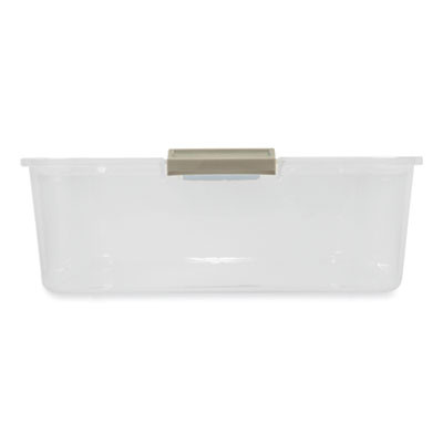 50 Qt. Latch Lid Underbed Storage Box, 17.75" x 32.5" x 6.5", Clear