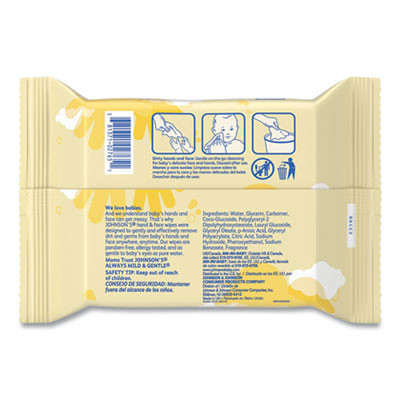 Hand And Body Wipes, Travel Pack, 1-Ply, Nonwoven Fiber, 7.3 x 7.5, Unscented, White, 25 Wipes/Pack