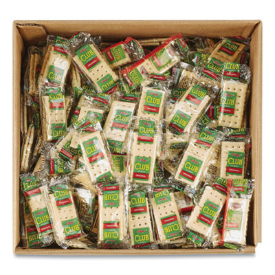 Club Original Crackers, 0.25 Oz Individually Wrapped, 2/Pack, 500 Packs/Carton