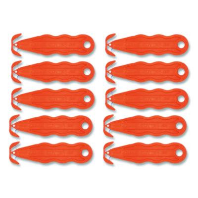 Kurve Blade Plus Safety Cutter, 5.75" Plastic Handle, Orange, 10/Box