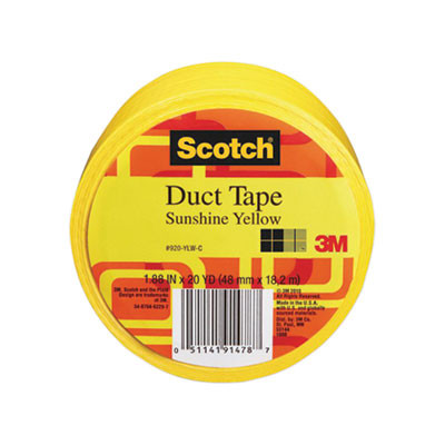 Duct Tape, 1.88" X 20 Yds, Sunshine Yellow