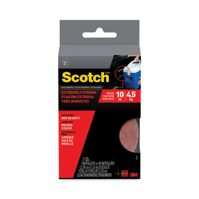 Extreme Fasteners, 1" X 4 Ft, Clear, 2/Pack