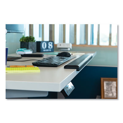 Gel Wrist Rest For Standing Desks, 30.13 x 3.25, Black