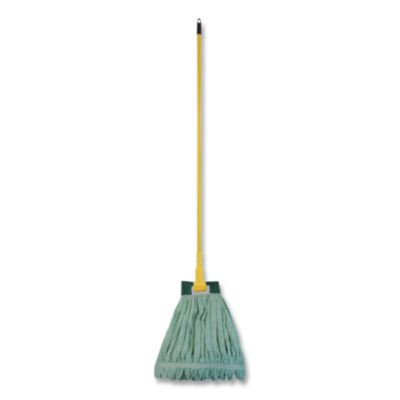 Echofiber Microfiber Loop Mop, Medium, Split Microfiber, 14" X 14", 1.5" Headband, Green