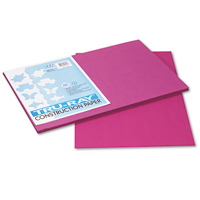 Tru-Ray Construction Paper, 76 Lb Text Weight, 12 x 18, Magenta, 50/Pack
