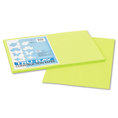 Tru-Ray Construction Paper, 76 Lb Text Weight, 12 x 18, Brilliant Lime, 50/Pack