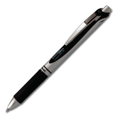 Energel Rtx Gel Pen, Retractable, Medium 0.7 Mm, Black Ink, Black/Gray Barrel