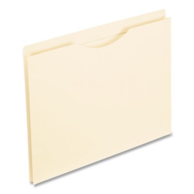 Manila Reinforced File Jackets, 2-Ply Straight Tab, Legal Size, Manila, 100/Box