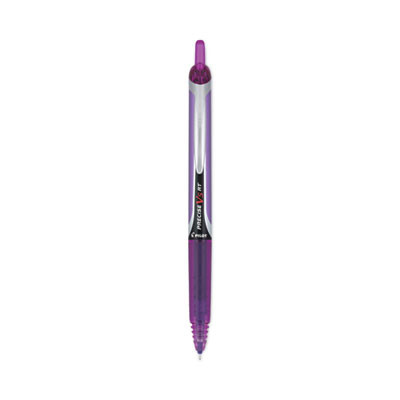 Precise V5Rt Rollerball Pen, Retractable, Extra-Fine 0.5 Mm, Purple Ink, Purple Barrel