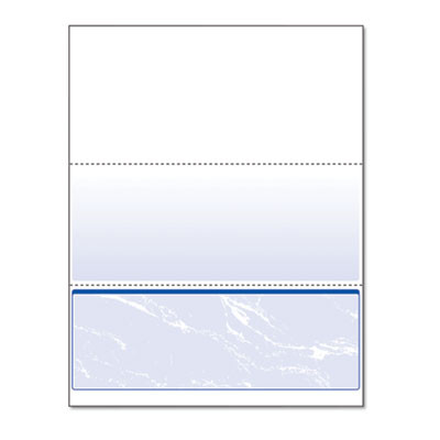 Standard Security Check, 11 Features, 8.5 X 11, Blue Marble Bottom, 500/Ream