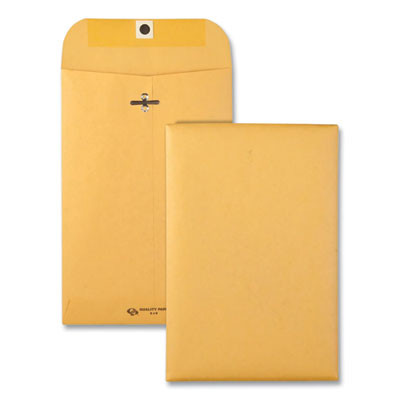 Clasp Envelope, 28 Lb Bond Weight Kraft, #55, Square Flap, Clasp/Gummed Closure, 6 x 9, Brown Kraft, 100/Box
