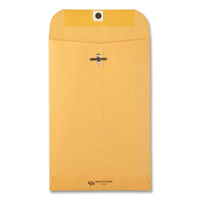 Clasp Envelope, 28 Lb Bond Weight Kraft, #55, Square Flap, Clasp/Gummed Closure, 6 x 9, Brown Kraft, 100/Box