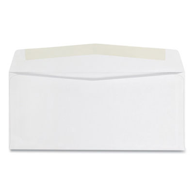 Business Envelope, #10, Commercial Flap, Side Seam, Gummed Closure, 24 Lb Bond Weight Paper, 4.13 x 9.5, White, 500/Box