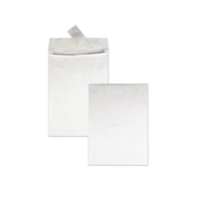 Light 14 Lb Tyvek Open End Expansion Mailer Value Pack, #13 1/2, Flip-Stik Flap, Redi-Strip Closure, 10 x 13, White, 100/Ct