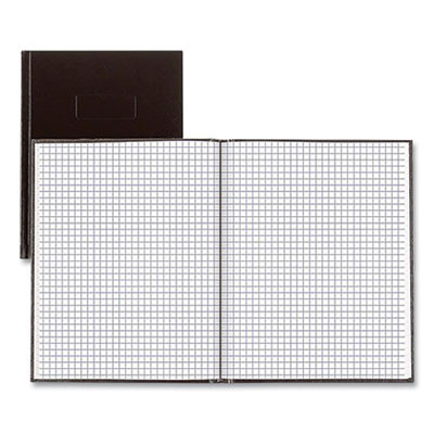 Professional Quad Notebook, Quadrille Rule (4 Sq/In), Black Cover, (96) 9.25 x 7.25 Sheets