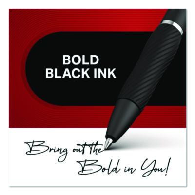 S-Gel High-Performance Gel Pen, Retractable, Medium 0.7 Mm, Black Ink, Black Barrel, 8/Pack