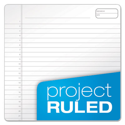 Gold Fibre Wirebound Project Notes Pad, Gray Cover, Project-Management Format, (70) White 8.5 x 11 Sheets