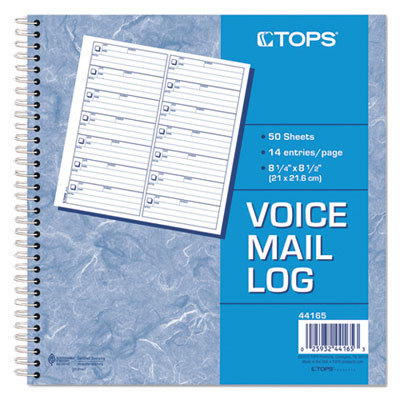 Voice Mail Message Book, One-Part (No Copies), 4 x 1.14, 14 Forms/Sheet, 1,400 Forms Total