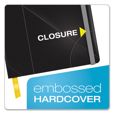 Idea Collective Journal With Elastic Closure, 1-Subject, Wide/Legal Rule, Black Hardcover, (96) 5.5 x 3.5 Sheets