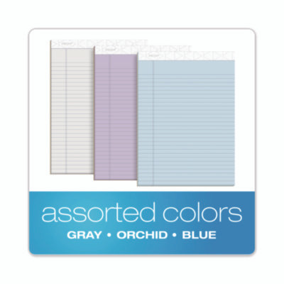 Prism + Colored Writing Pads, Wide/Legal Rule, (50) Assorted Pastel Color 8.5 x 11 Sheets, 6/Pack