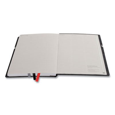 Large Mastery Journal With Pockets, 1-Subject, Narrow Rule, Black/Red Cover, (192) 10 x 8 Sheets